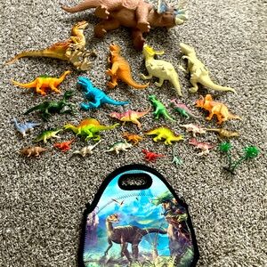 Dinosaur bundle with clean carrying case